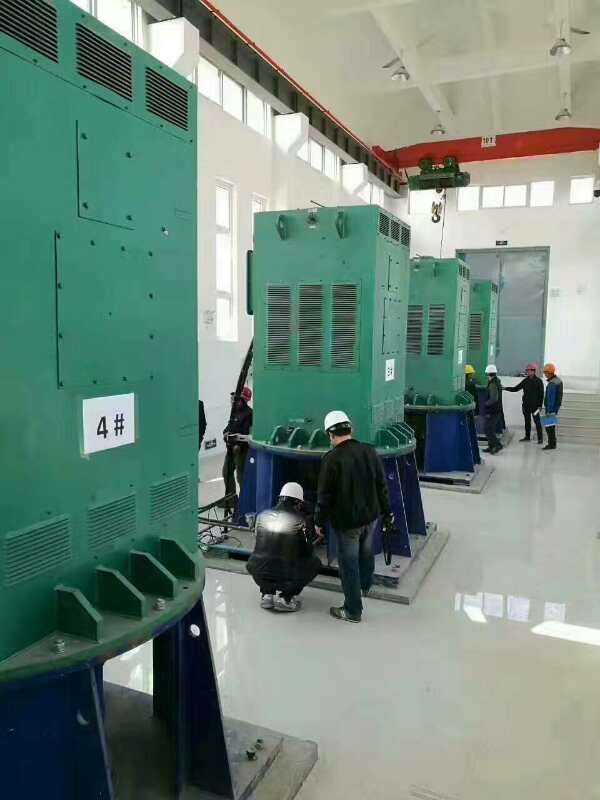 YKK5001-8某污水处理厂使用我厂的立式高压电机安装现场